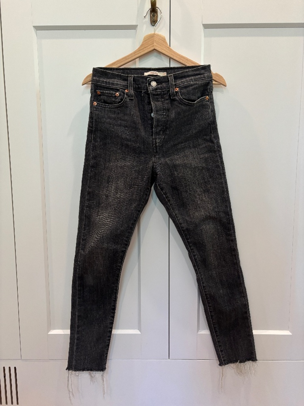Levi's Wedgie Washed Black Skinny Jean